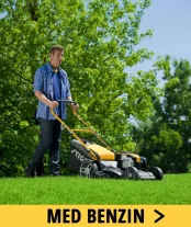 Plæneklipper med benzin - Se udvalget her
