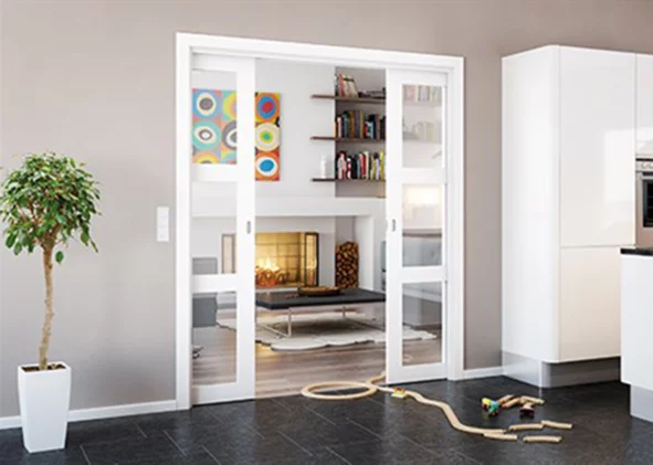 Indbygget skydedør dobbelt hos 10-4.dk